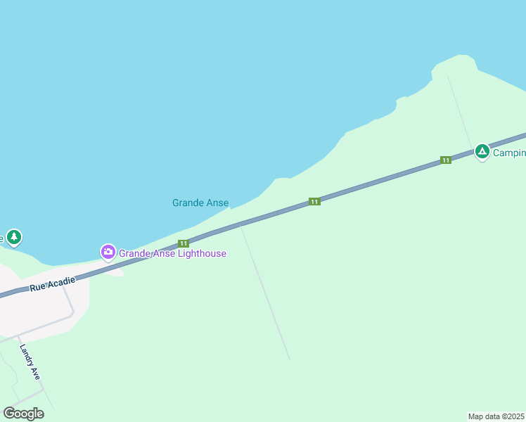 map of restaurants, bars, coffee shops, grocery stores, and more near 474 Rue Acadie in Grande-Anse