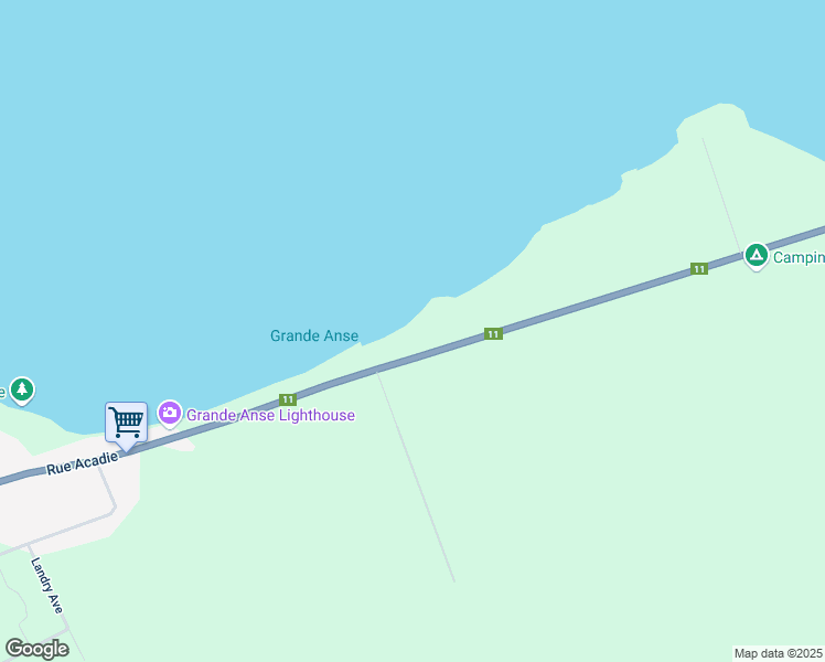 map of restaurants, bars, coffee shops, grocery stores, and more near 474 Rue Acadie in Grande-Anse