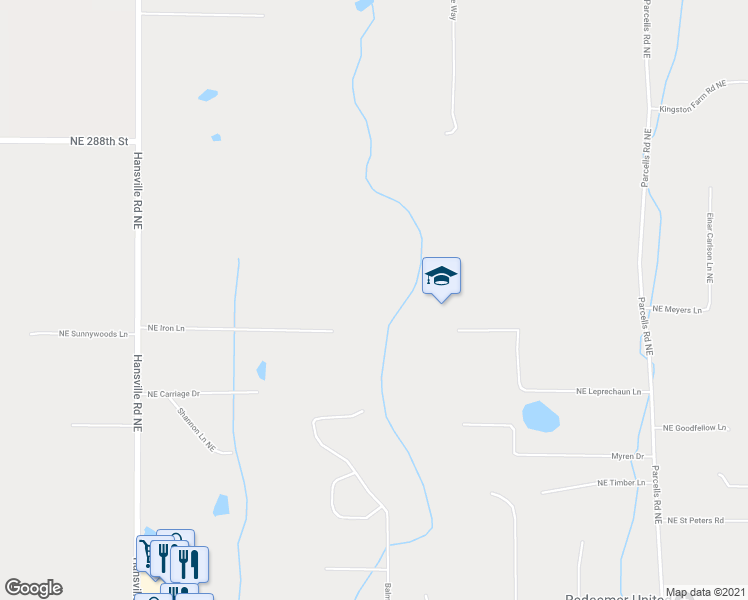 map of restaurants, bars, coffee shops, grocery stores, and more near 28276 Hansville Road Northeast in Kingston