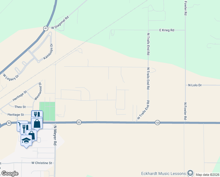 map of restaurants, bars, coffee shops, grocery stores, and more near 5828 W Mallory Rd in Rathdrum