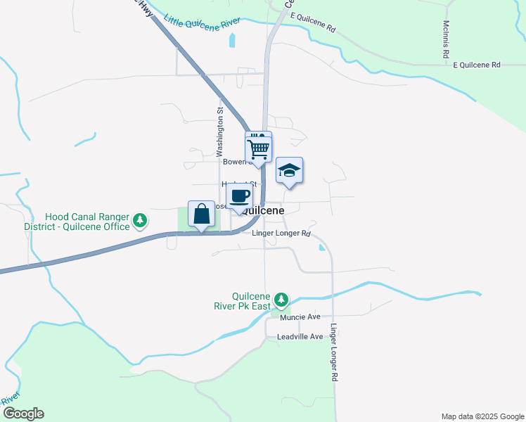 map of restaurants, bars, coffee shops, grocery stores, and more near in Quilcene