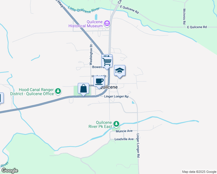 map of restaurants, bars, coffee shops, grocery stores, and more near in Quilcene