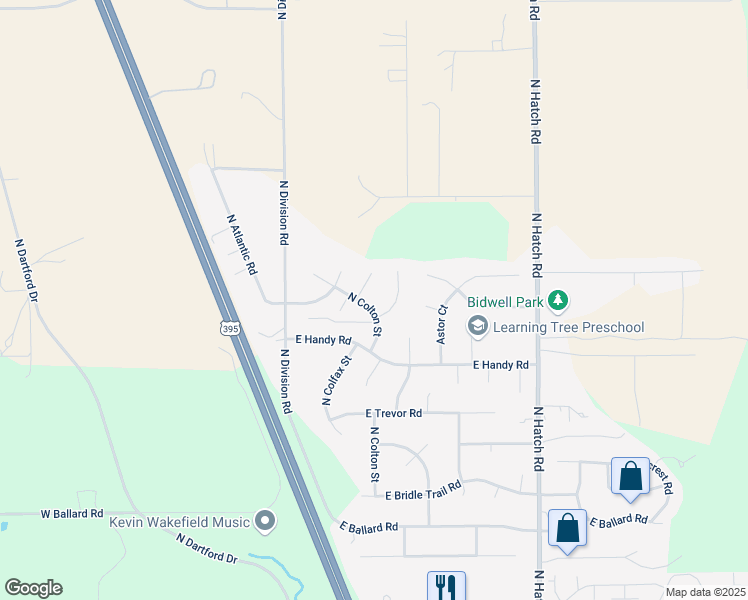 map of restaurants, bars, coffee shops, grocery stores, and more near 18207 North Colfax Street in Colbert