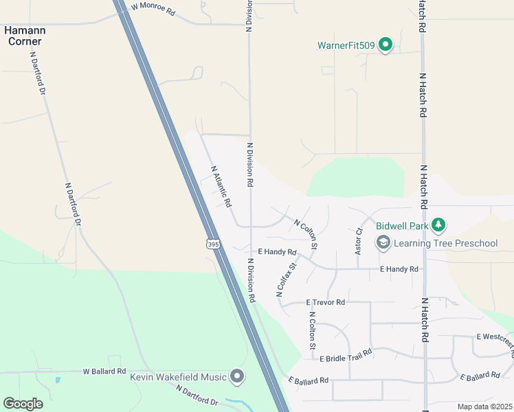 map of restaurants, bars, coffee shops, grocery stores, and more near 18218 North Division Road in Colbert