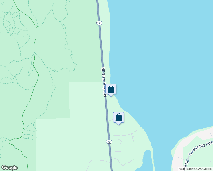 map of restaurants, bars, coffee shops, grocery stores, and more near 28802 Washington 104 in Poulsbo