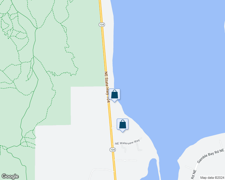 map of restaurants, bars, coffee shops, grocery stores, and more near 28802 State Highway 104 Northeast in Kingston