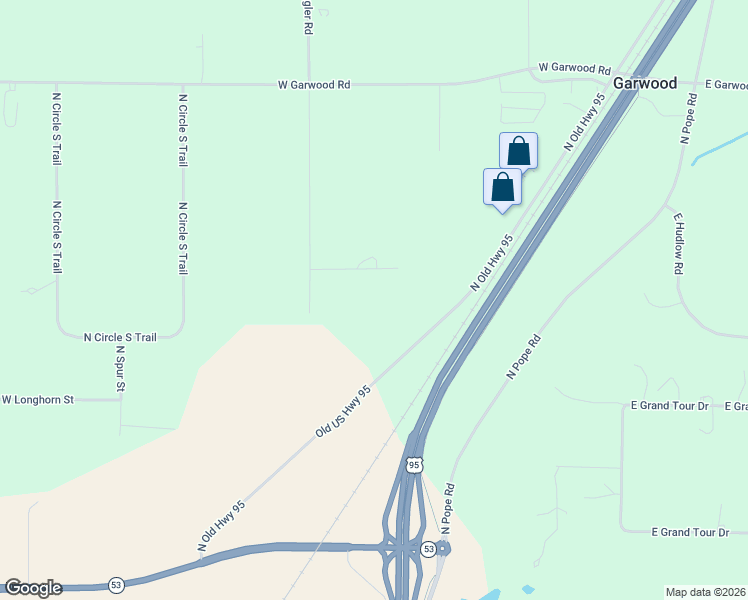 map of restaurants, bars, coffee shops, grocery stores, and more near 658 West Ranch Court in Rathdrum