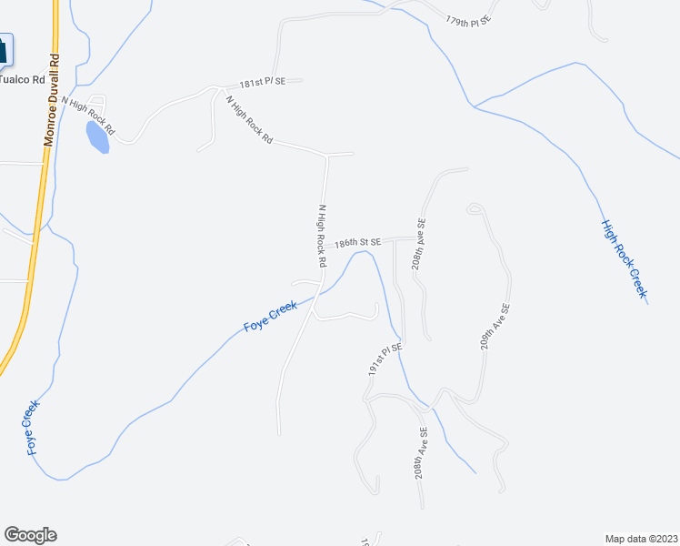 map of restaurants, bars, coffee shops, grocery stores, and more near 18711 North High Rock Road in Monroe