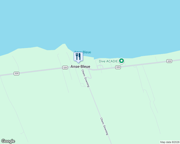 map of restaurants, bars, coffee shops, grocery stores, and more near 738 Route 303 in Anse-Bleue