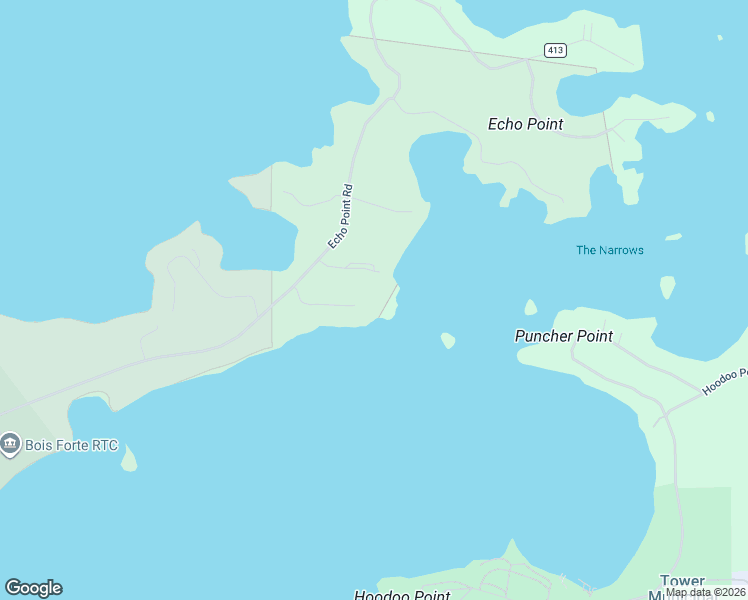 map of restaurants, bars, coffee shops, grocery stores, and more near 5874 Echo Point Road in Tower