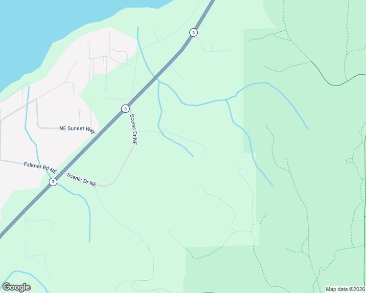 map of restaurants, bars, coffee shops, grocery stores, and more near 2240 Northeast Valley Street in Poulsbo