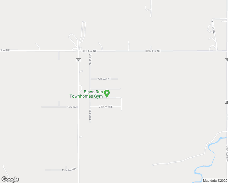 map of restaurants, bars, coffee shops, grocery stores, and more near 401 26th Avenue Northeast in Watford City