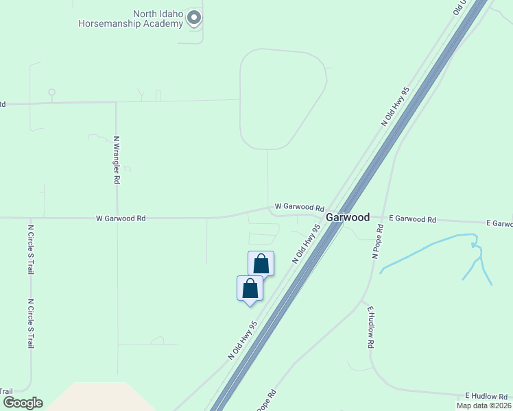 map of restaurants, bars, coffee shops, grocery stores, and more near 485 W Garwood Rd in Rathdrum