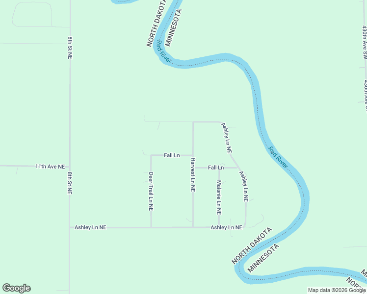 map of restaurants, bars, coffee shops, grocery stores, and more near 1105 Harvest Lane Northeast in Thompson