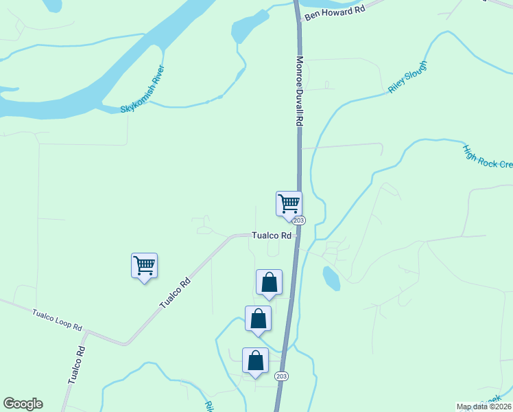 map of restaurants, bars, coffee shops, grocery stores, and more near 17814 193rd Avenue Southeast in Monroe