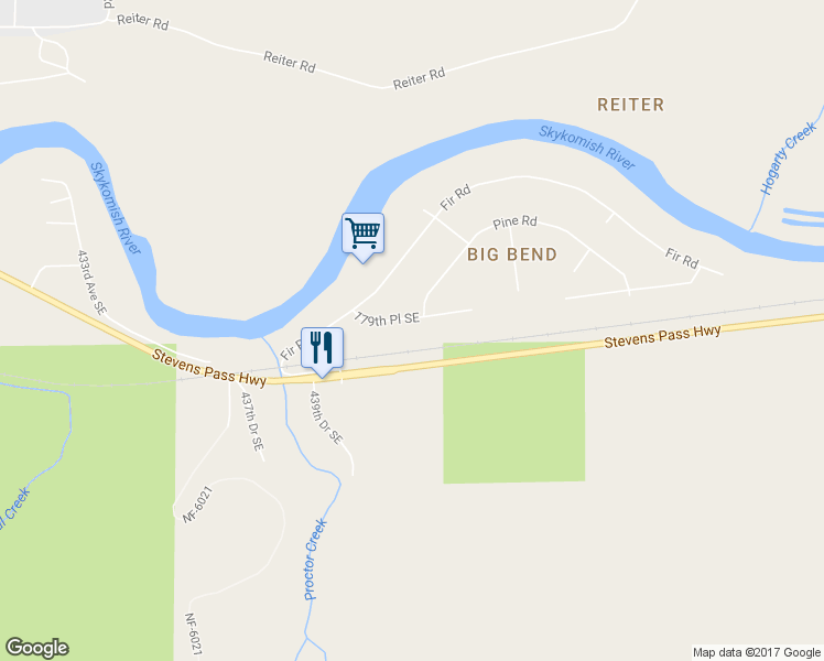 map of restaurants, bars, coffee shops, grocery stores, and more near 44126 179th Place Southeast in Gold Bar