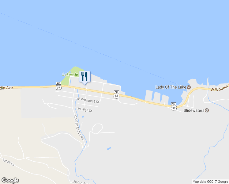 map of restaurants, bars, coffee shops, grocery stores, and more near 2020 West Woodin Avenue in Chelan