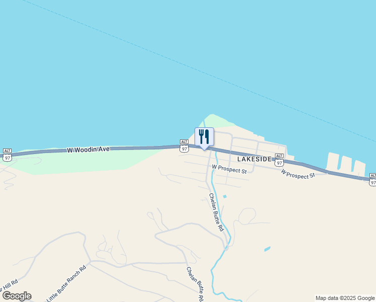 map of restaurants, bars, coffee shops, grocery stores, and more near 2230 Terrace Avenue in Chelan