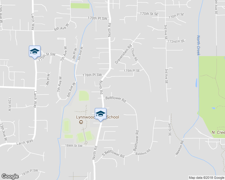 map of restaurants, bars, coffee shops, grocery stores, and more near 117 Bellflower Road in Bothell