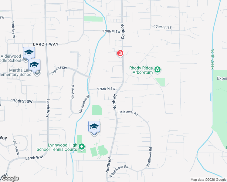map of restaurants, bars, coffee shops, grocery stores, and more near 228 176th Place Southwest in Bothell