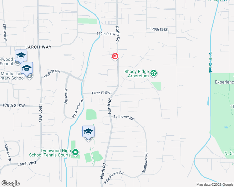 map of restaurants, bars, coffee shops, grocery stores, and more near 228 176th Place Southwest in Bothell