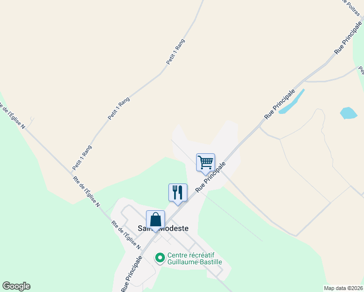 map of restaurants, bars, coffee shops, grocery stores, and more near 23 Rue Jalbert in Bas-Saint-Laurent