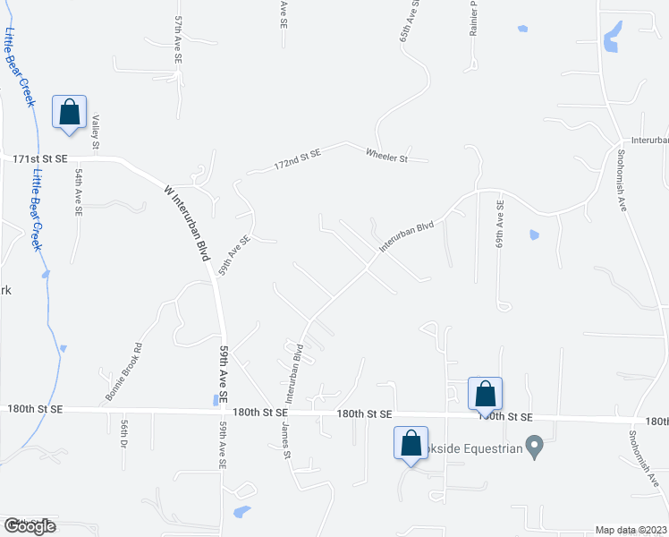 map of restaurants, bars, coffee shops, grocery stores, and more near 17504 Interurban Boulevard in Snohomish