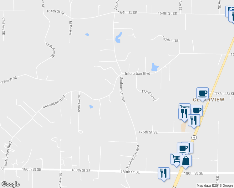map of restaurants, bars, coffee shops, grocery stores, and more near 17214 Snohomish Avenue in Snohomish
