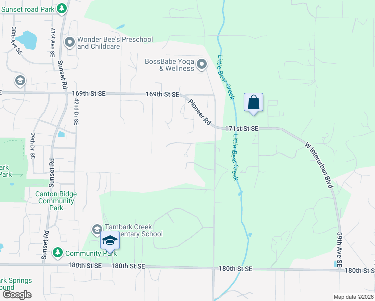 map of restaurants, bars, coffee shops, grocery stores, and more near 17226 51st Avenue Southeast in Bothell