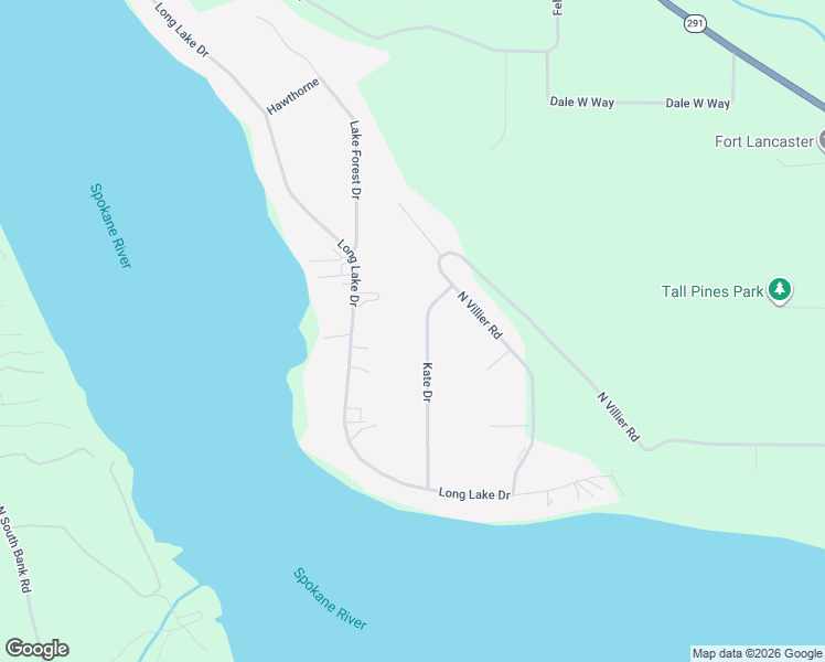 map of restaurants, bars, coffee shops, grocery stores, and more near 6550 Kate Drive in Nine Mile Falls