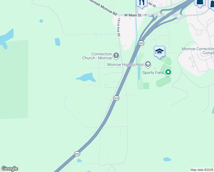 map of restaurants, bars, coffee shops, grocery stores, and more near 17216 161st Avenue Southeast in Snohomish