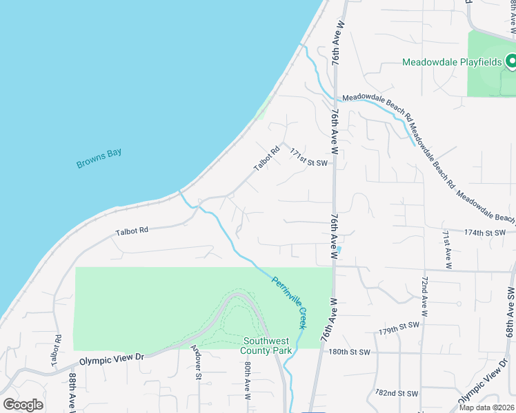 map of restaurants, bars, coffee shops, grocery stores, and more near 17232 Sealawn Place in Edmonds
