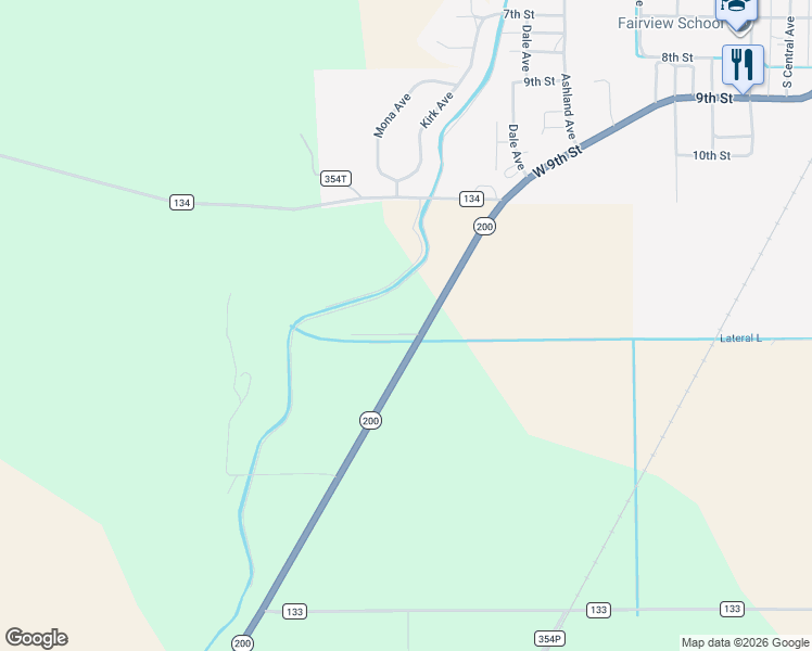 map of restaurants, bars, coffee shops, grocery stores, and more near 13351 Montana 200 in Fairview