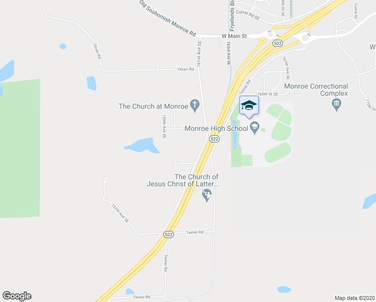 map of restaurants, bars, coffee shops, grocery stores, and more near 17104 161st Avenue Southeast in Snohomish