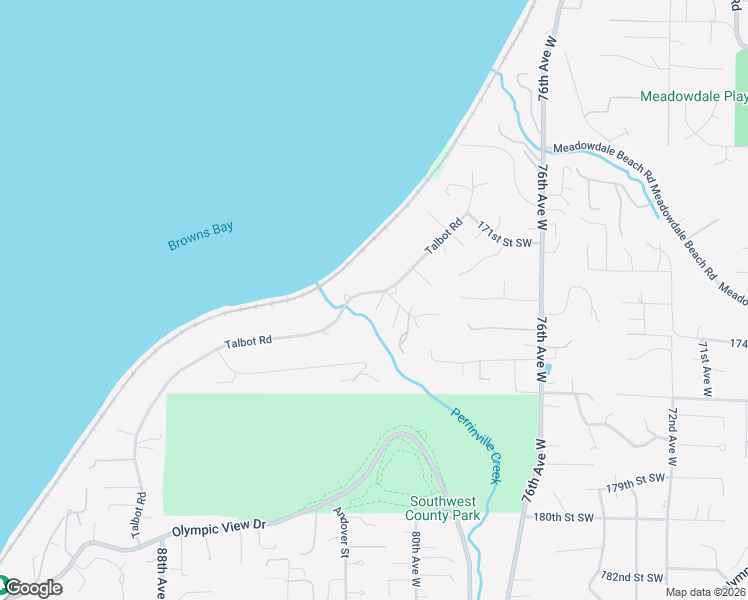 map of restaurants, bars, coffee shops, grocery stores, and more near 8112 Talbot Road in Edmonds
