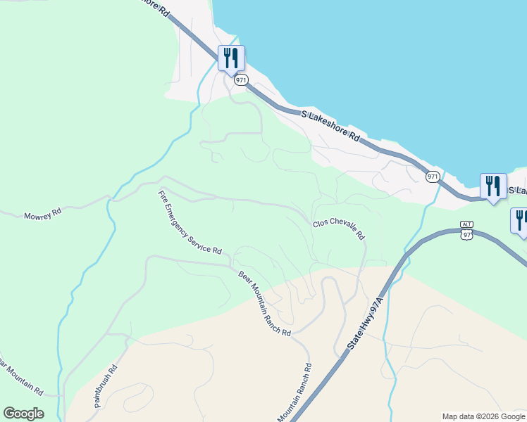 map of restaurants, bars, coffee shops, grocery stores, and more near 304 Clos Chevalle Road in Chelan