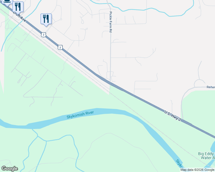 map of restaurants, bars, coffee shops, grocery stores, and more near 17002 415th Avenue Southeast in Gold Bar