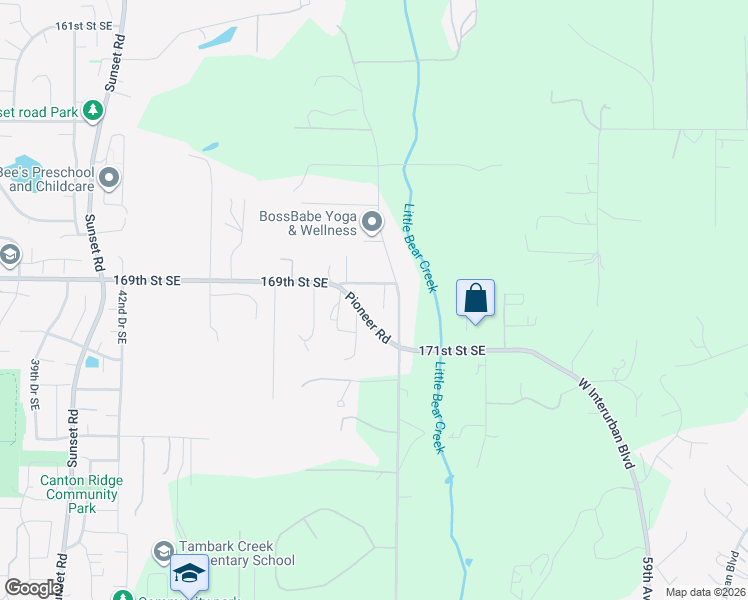 map of restaurants, bars, coffee shops, grocery stores, and more near 5008 169th Street Southeast in Bothell