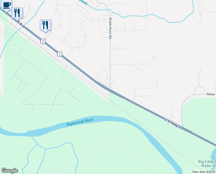 map of restaurants, bars, coffee shops, grocery stores, and more near 17002 415th Avenue Southeast in Gold Bar