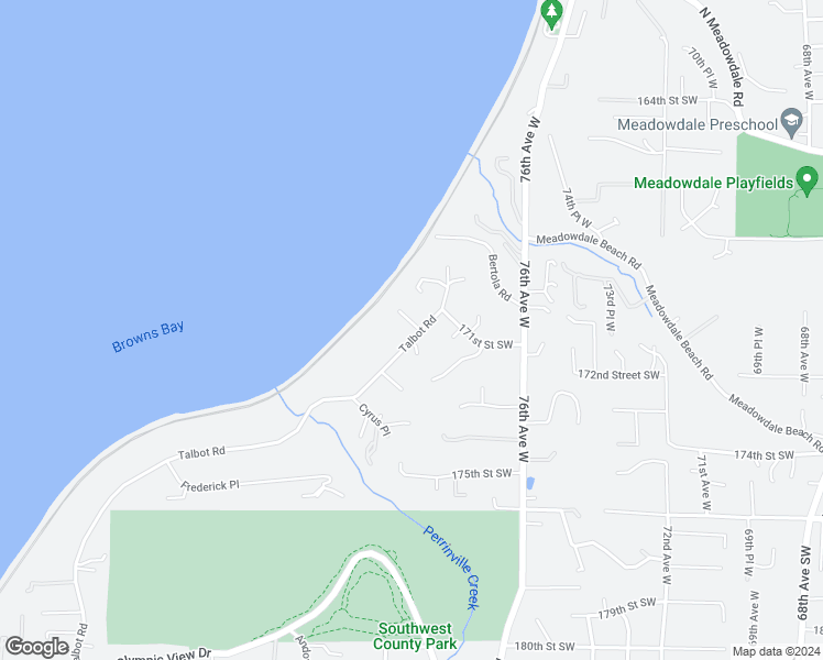 map of restaurants, bars, coffee shops, grocery stores, and more near 17140 Talbot Road in Edmonds