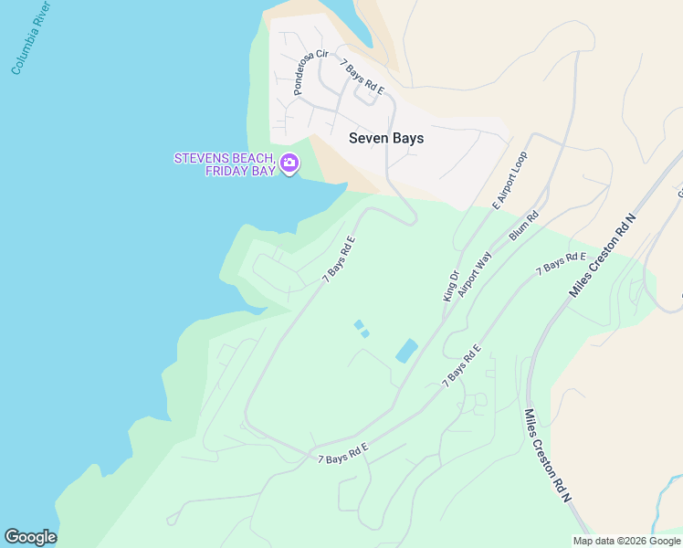 map of restaurants, bars, coffee shops, grocery stores, and more near 1612 7 Bays Road East in Seven Bays