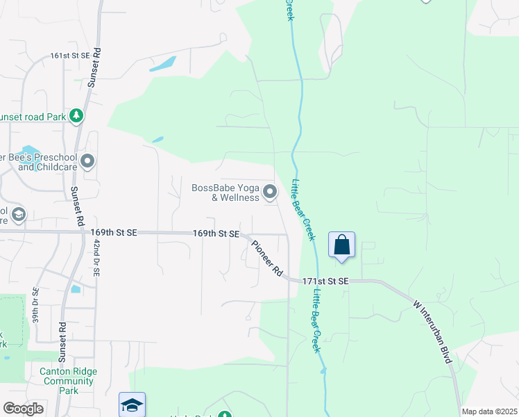 map of restaurants, bars, coffee shops, grocery stores, and more near 16726 51st Avenue Southeast in Bothell