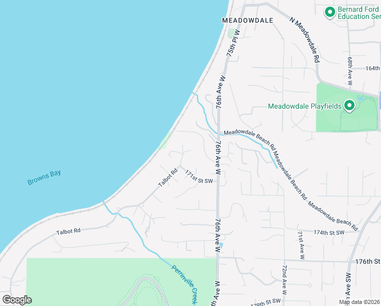 map of restaurants, bars, coffee shops, grocery stores, and more near 16915 Talbot Road in Edmonds