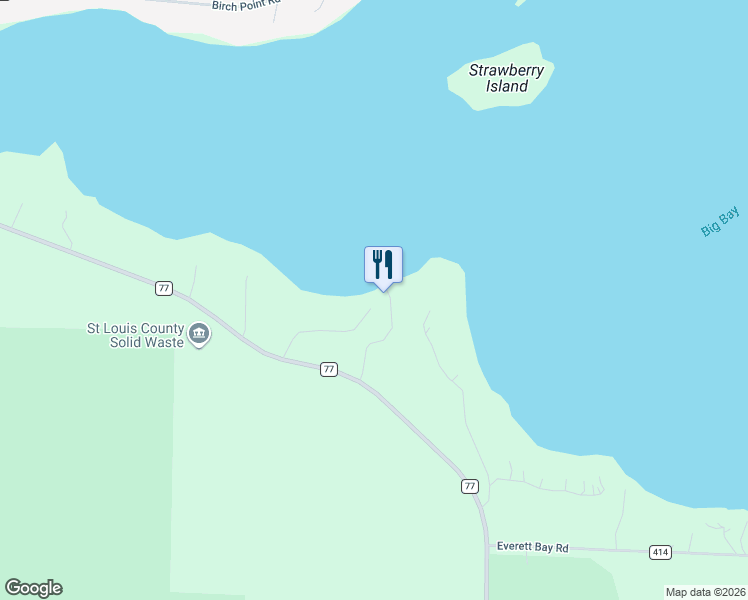 map of restaurants, bars, coffee shops, grocery stores, and more near 1999 Bayview Drive in Tower