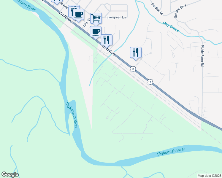 map of restaurants, bars, coffee shops, grocery stores, and more near 40402 Dorman Road in Gold Bar