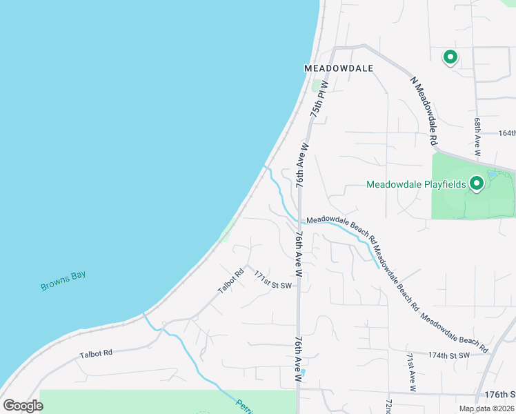 map of restaurants, bars, coffee shops, grocery stores, and more near 7735 168th Place Southwest in Edmonds