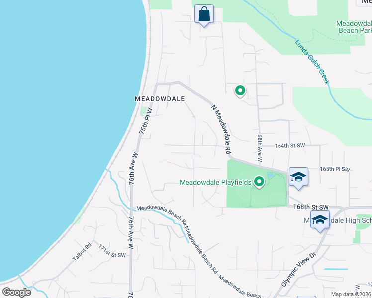 map of restaurants, bars, coffee shops, grocery stores, and more near 7213 164th Place Southwest in Edmonds