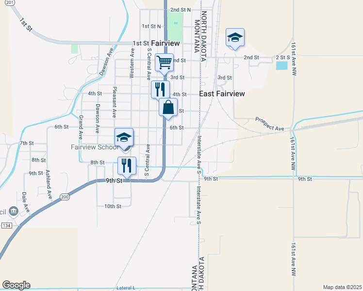 map of restaurants, bars, coffee shops, grocery stores, and more near 8 7th Street in Fairview