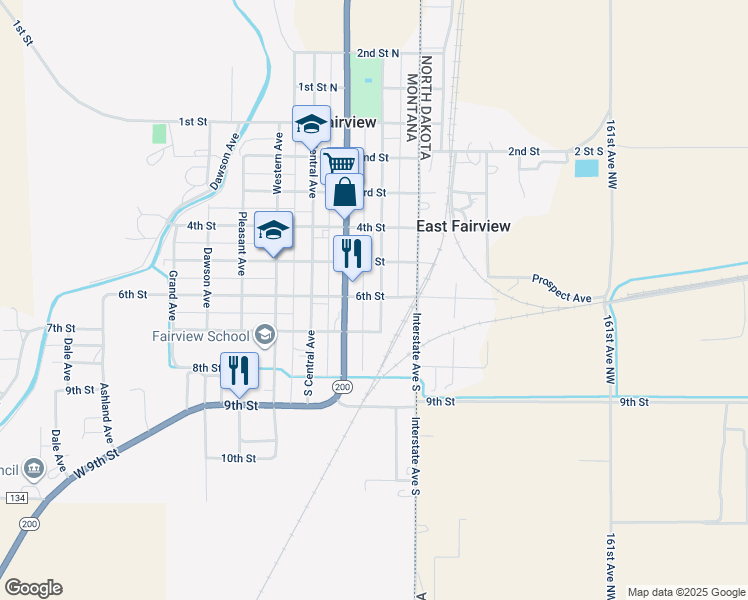 map of restaurants, bars, coffee shops, grocery stores, and more near 520 Montana Avenue in Fairview