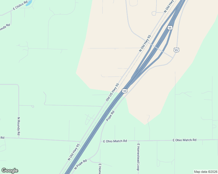 map of restaurants, bars, coffee shops, grocery stores, and more near 53195 Old US Highway 95 in Rathdrum